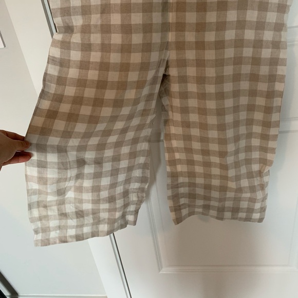 Offon gingham Sleeveless linen Jumpsuit - Picture 4 of 5